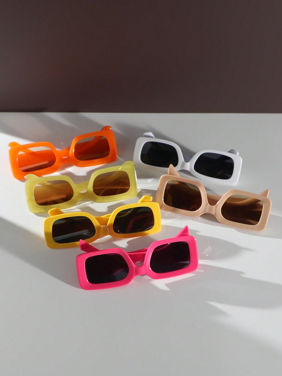 Women'S Y2K Accessories - 6pcs Square Fashion Sunglasses For Women