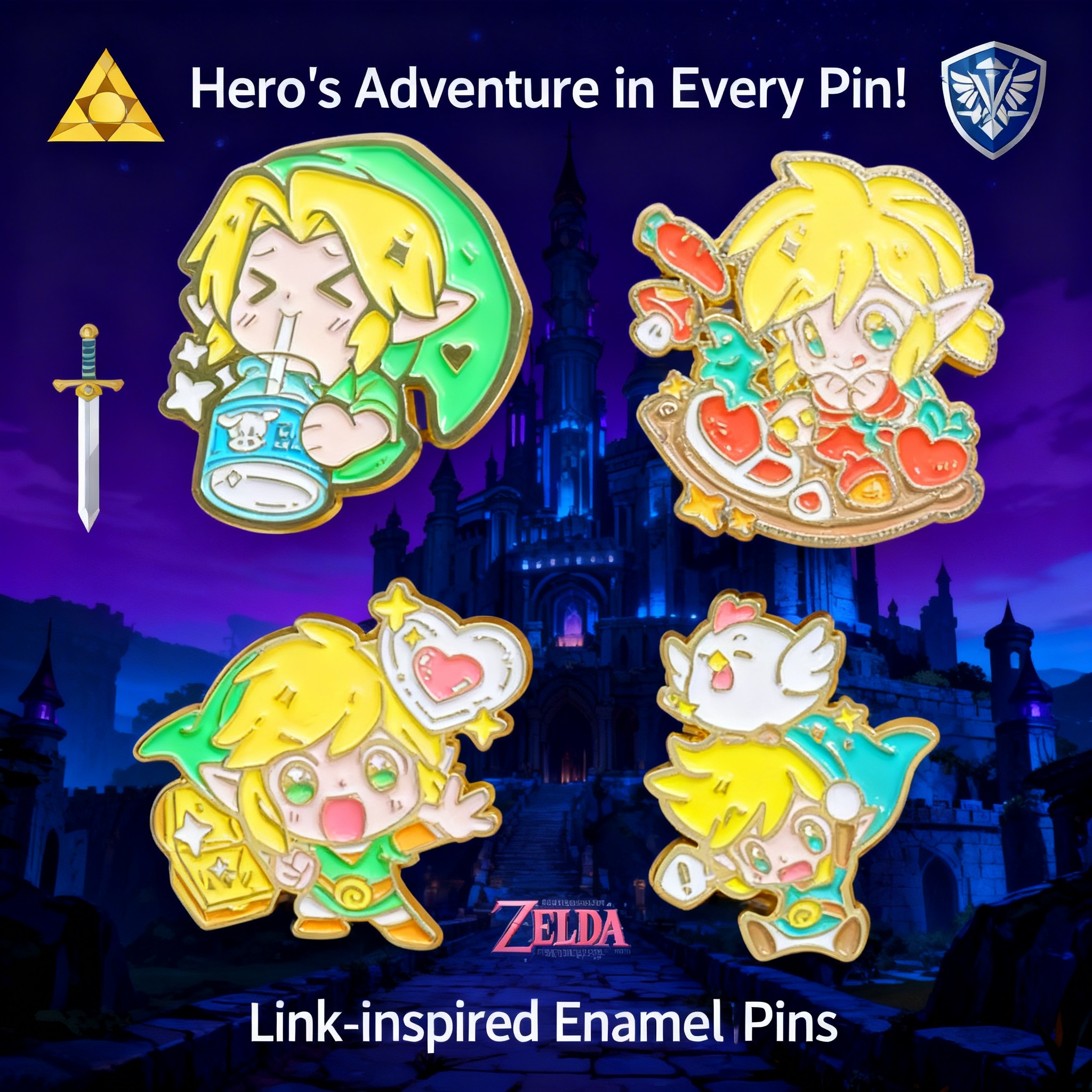 Women Accessories Picture - Adventure Game Badges Enamel Pin Brooches