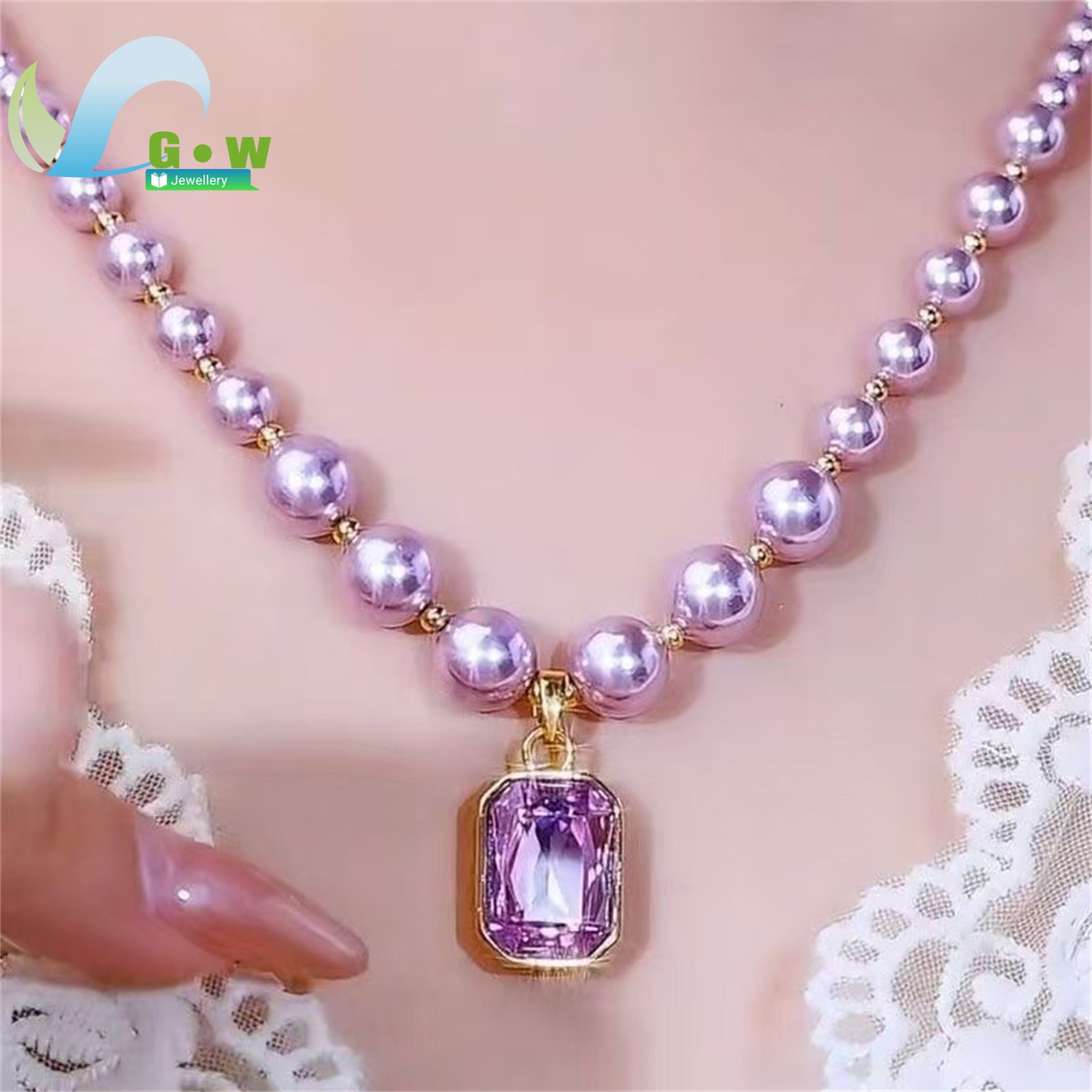 Women'S Accessories Gift Ideas - Trendy Women Light Luxury Purple Crystal