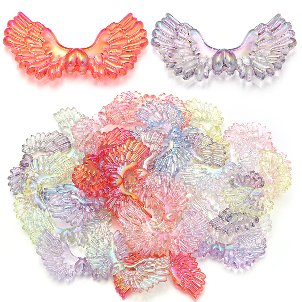 Women Accessories Pack - 5pcs/lot AB Color Angel Wings Acrylic