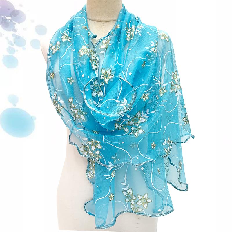 Women'S Accessories Zara - Print Lace Scarf for Women Lightweight