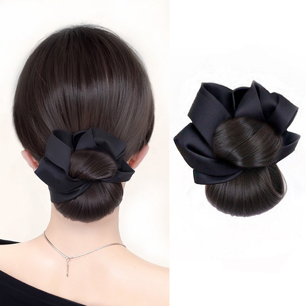 Women Accessories Pack - Low Synthetic Bun Ponytail Hair Natural