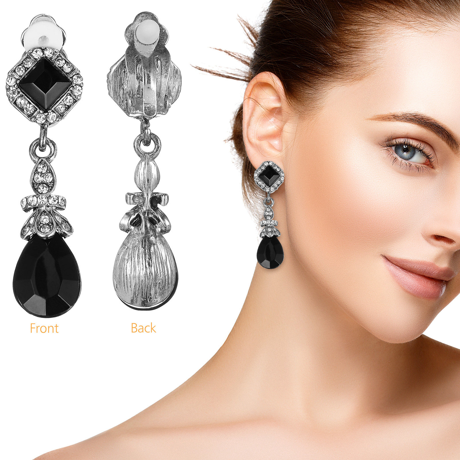 Pendant Black Ear Clips Vintag - Women'S Accessories Gift Ideas recension och pris