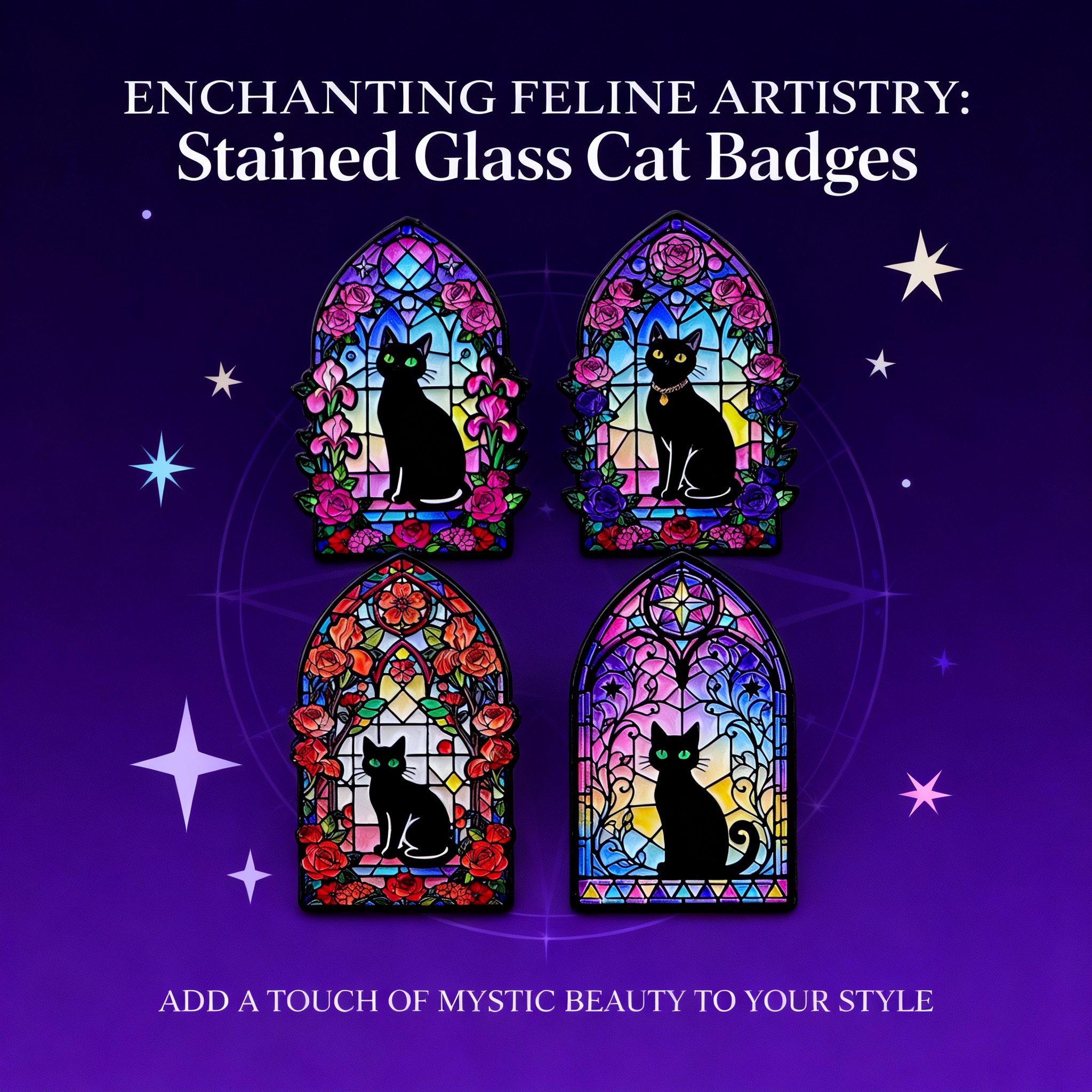 Colorful Black Cat Enamel Pin  - Women Accessories Picture recension och pris