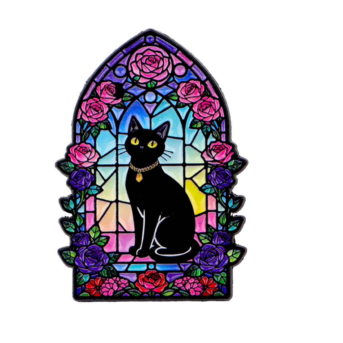 Colorful Black Cat Enamel Pin  - Women Accessories Picture recension och pris
