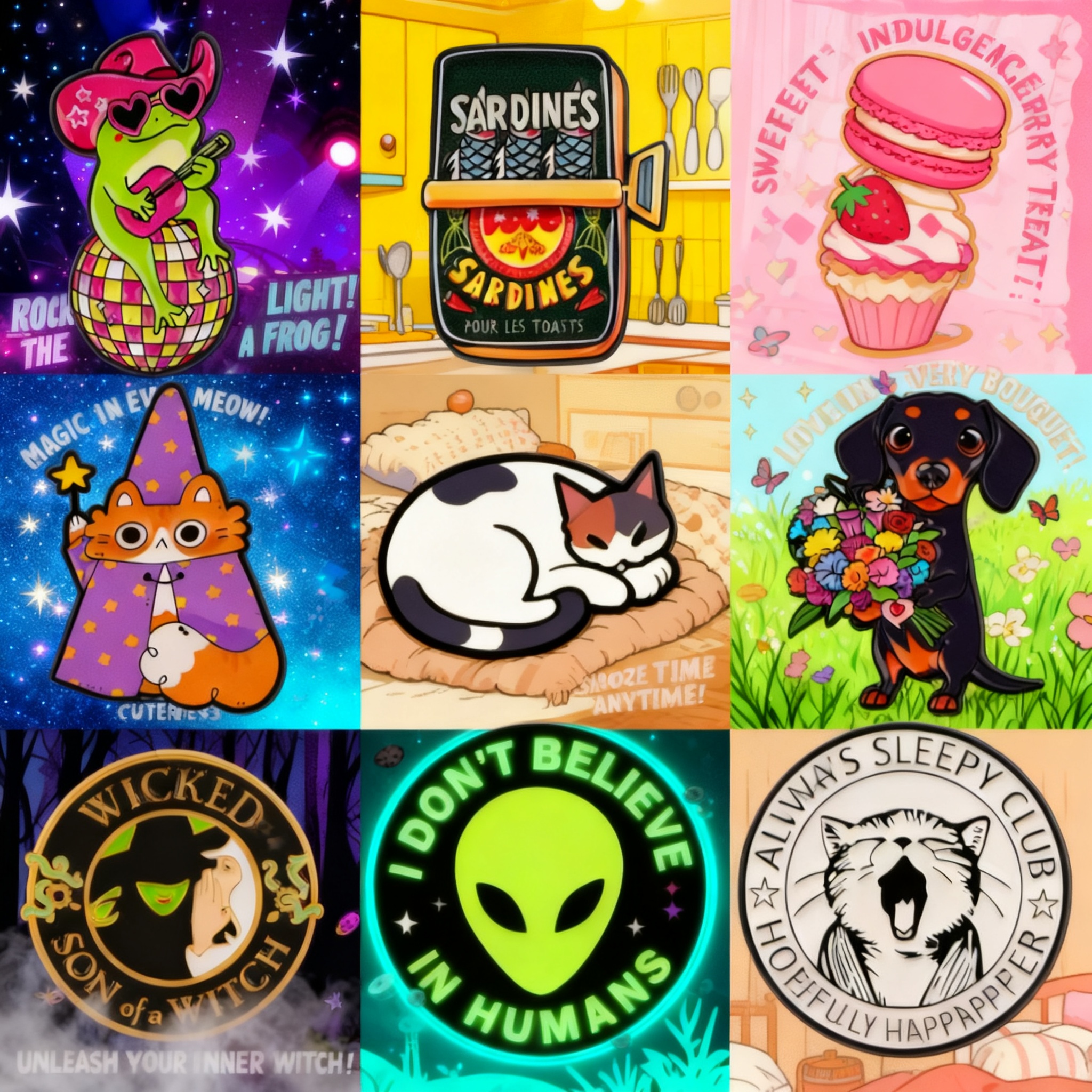 Enamel Pin Cute Cartoon Cat Ma - Women Accessories Picture recension och pris