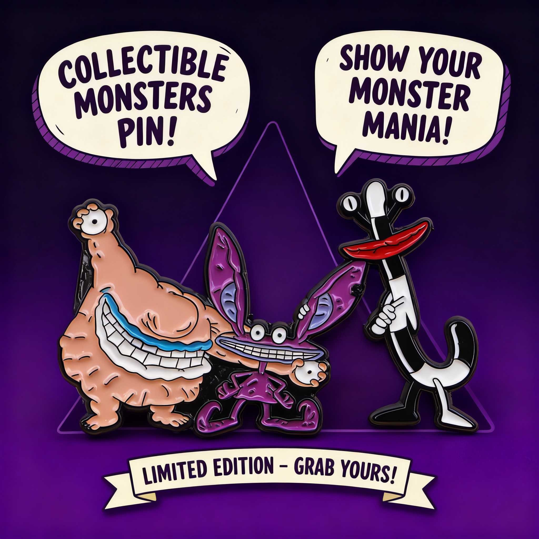 Cartoon Monster Enamel Pin Bad - Women Accessories Picture recension och pris