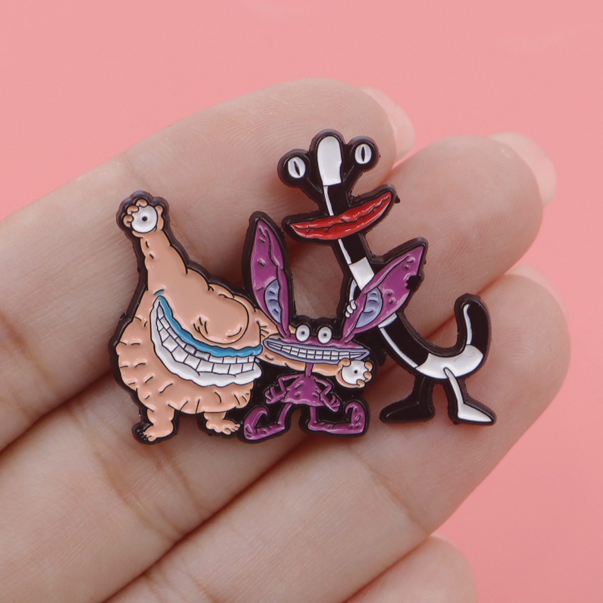Cartoon Monster Enamel Pin Bad - Women Accessories Picture recension och pris