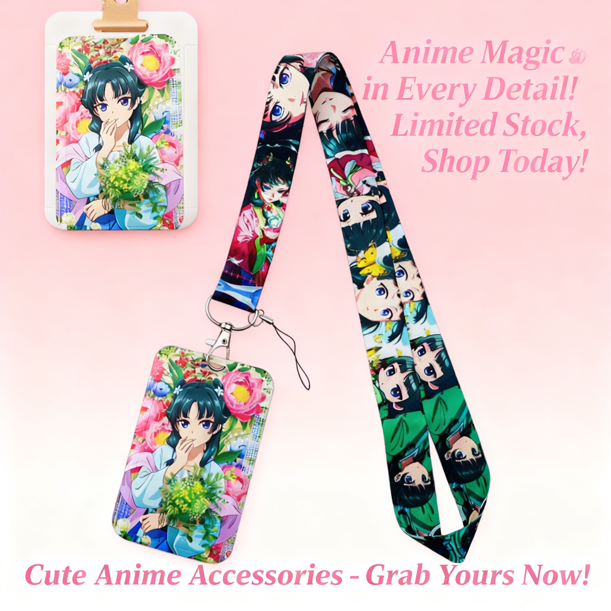 Cute Anime Girl Lanyard Neck S - Women Accessories Pack recension och pris