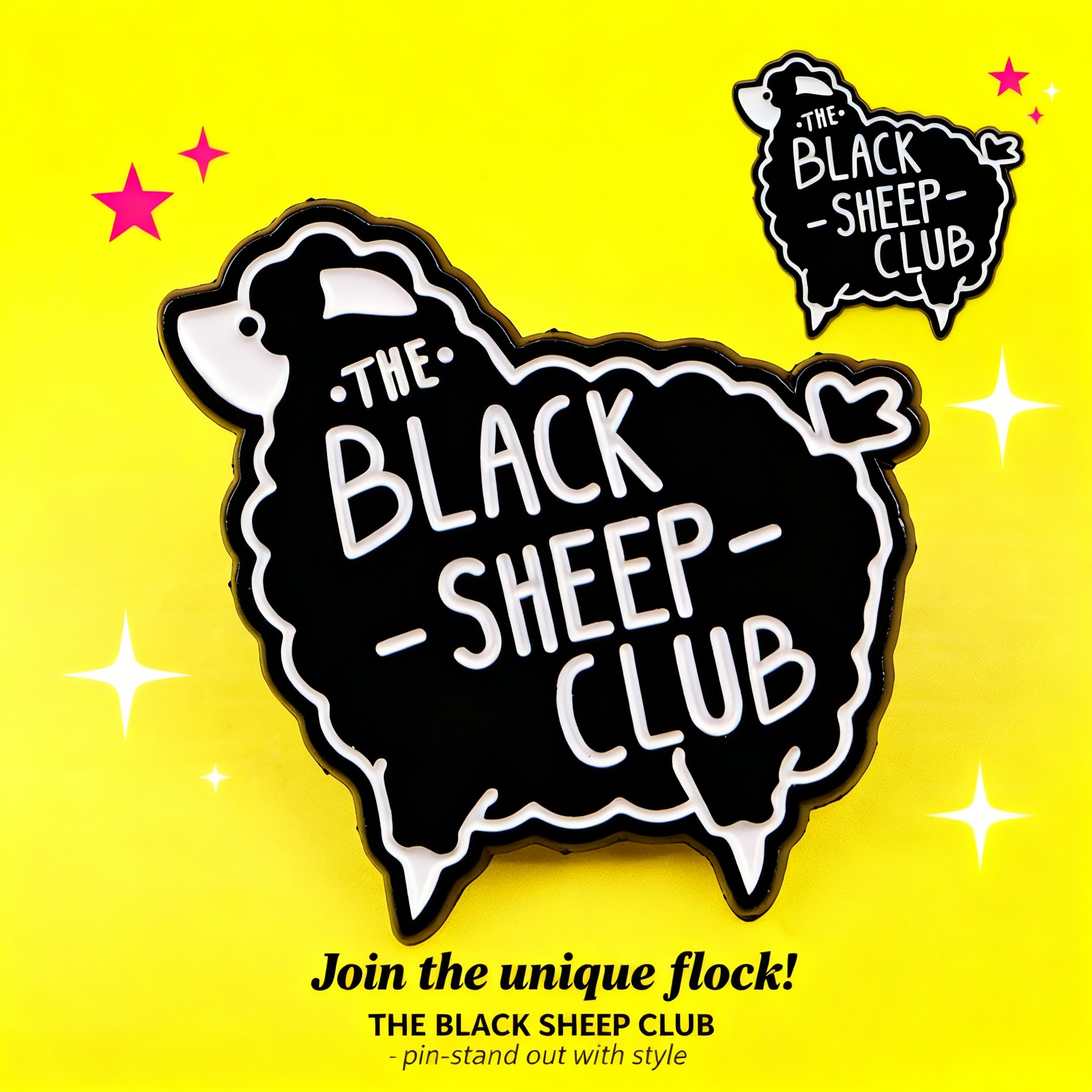 Cartoon Black Sheep Enamel Pin - Women Accessories Picture recension och pris