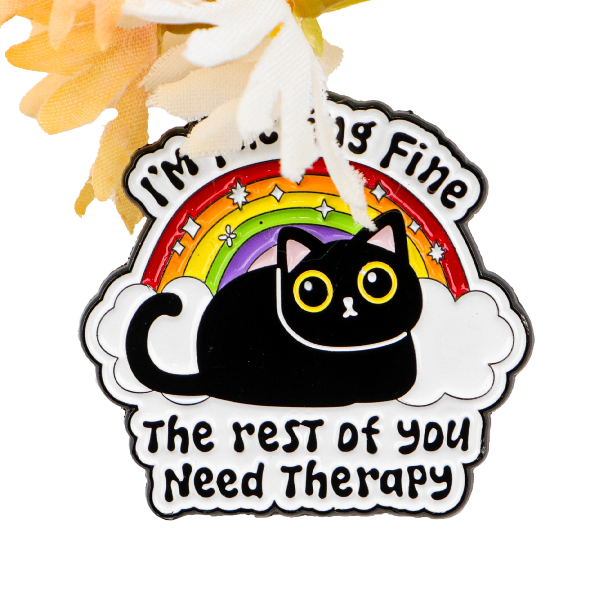 Cute Black Cat Enamel Pin Rain - Women Accessories Picture recension och pris