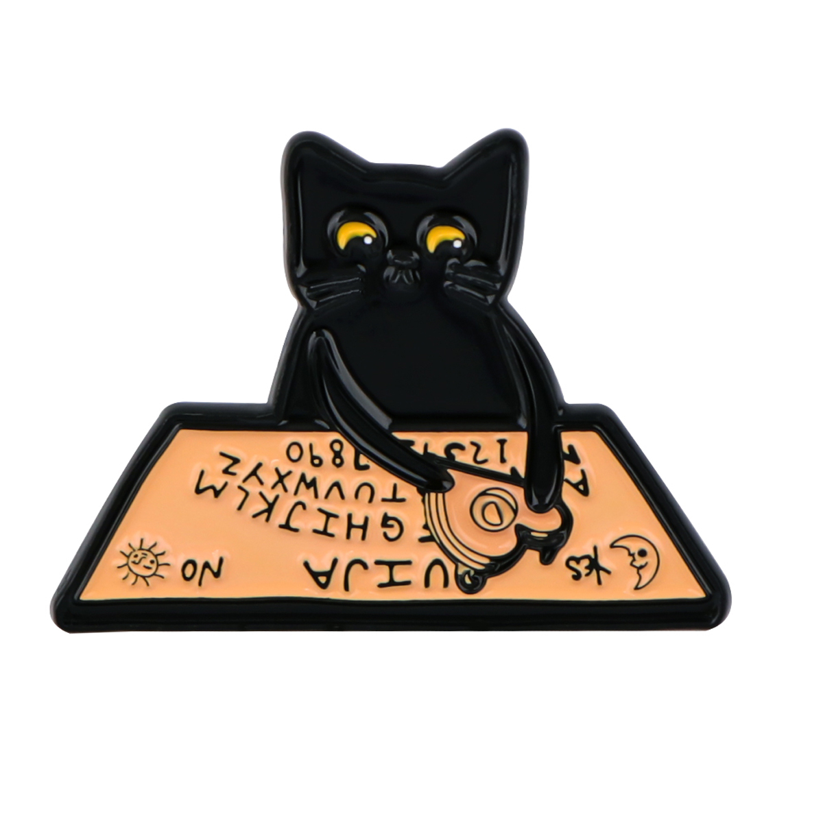 Black Cat Ouija Enamel Pin Hal - Women Accessories Picture recension och pris